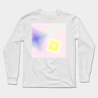 YELLOW WHITE PURPLE ABSTRACT TEXTURE Long Sleeve T-Shirt